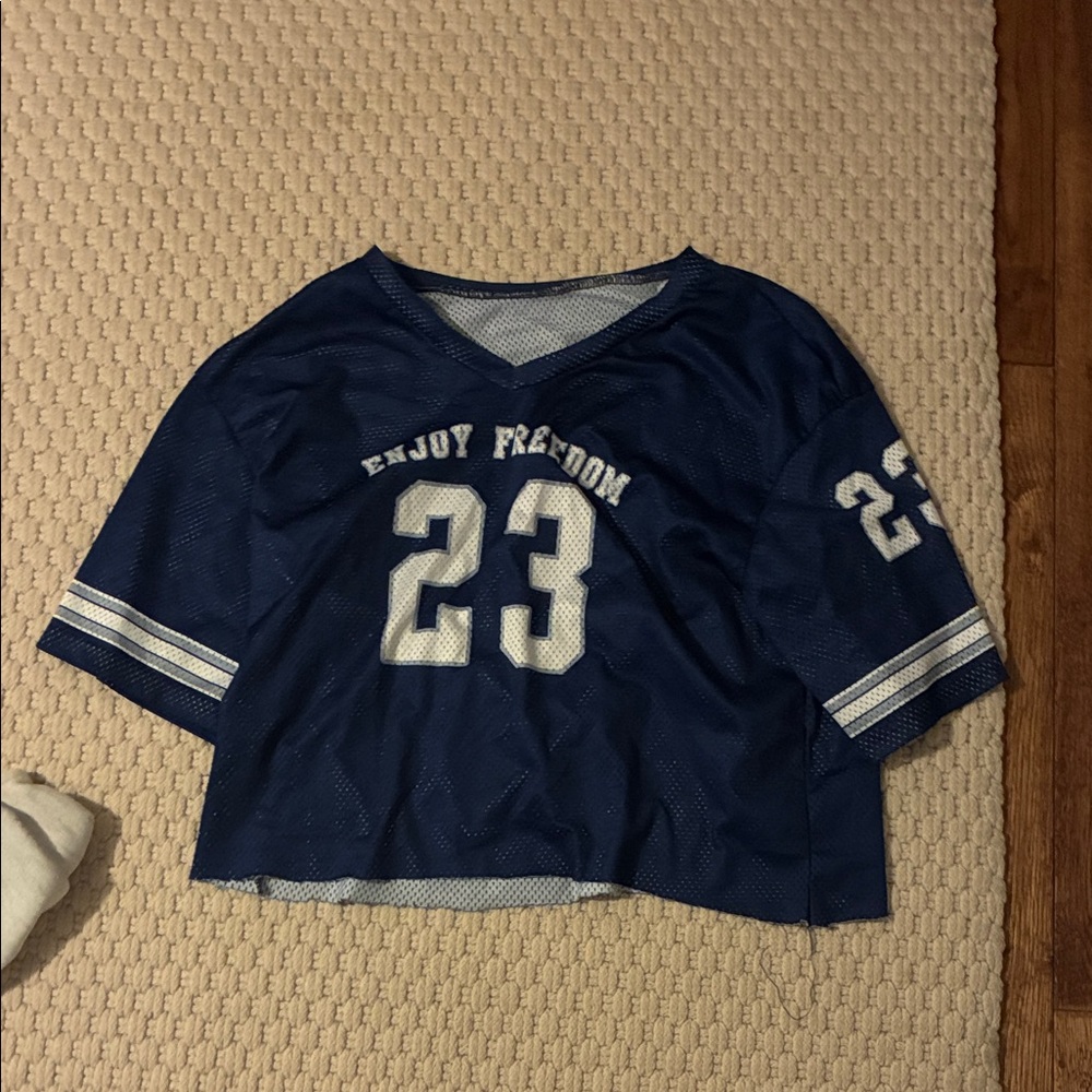 Kids Blue Sports Jersey Top